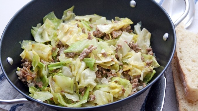 Kohl mit hackfleisch