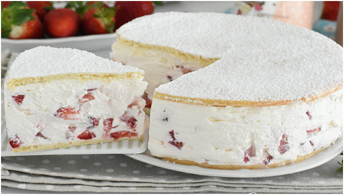 Erdbeer Frischkäse Torte,gelingt immer