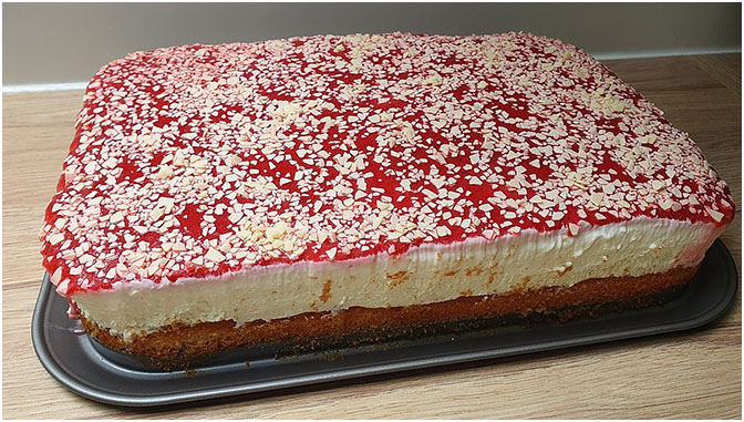 Spaghettieis Blechkuchen