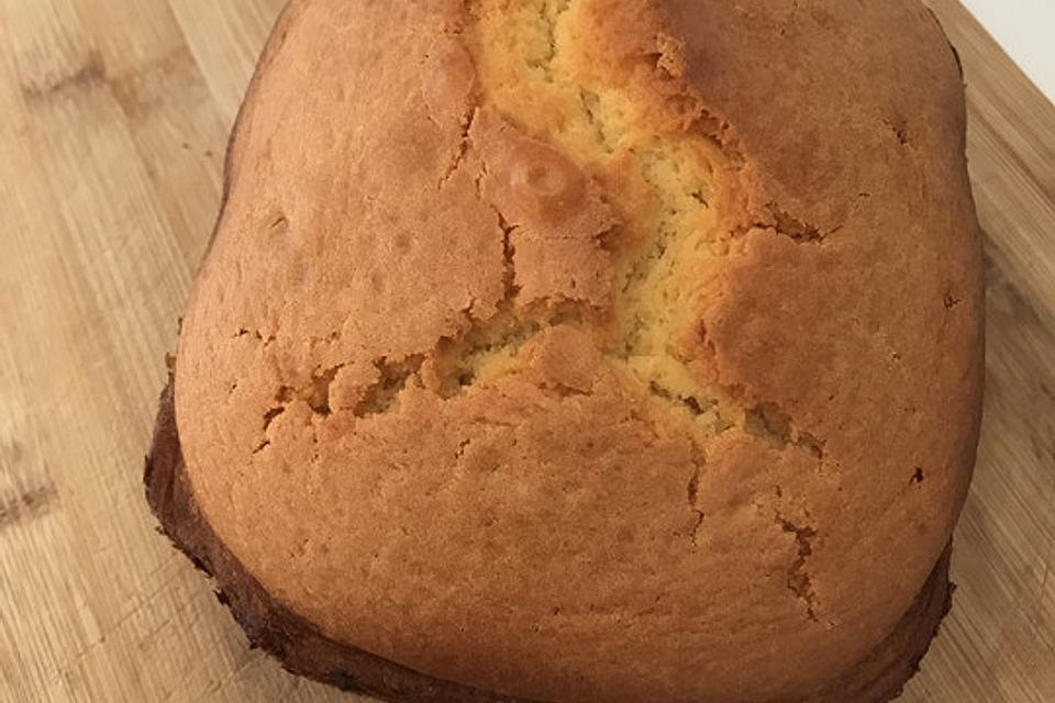 Zitronenkuchen aus dem Brotbackautomaten Zitronenkuchen aus dem Brotbackautomaten