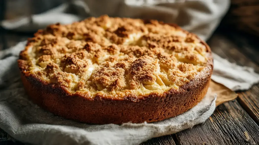 Apfel-Quark-Kuchen Rezept – Saftig und Einfach pfel-Quark-Kuchen mit goldbraunen Streuseln und Apfelstücken