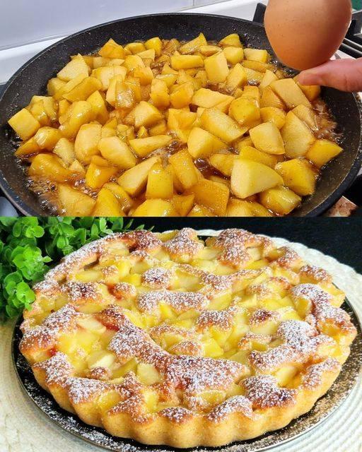 Supersaftiiger Italienischer Apfelkuchen mit 5-6 mittelgroße Äpfel Supersaftiiger Italienischer Apfelkuchen mit 5-6 mittelgroße Äpfel