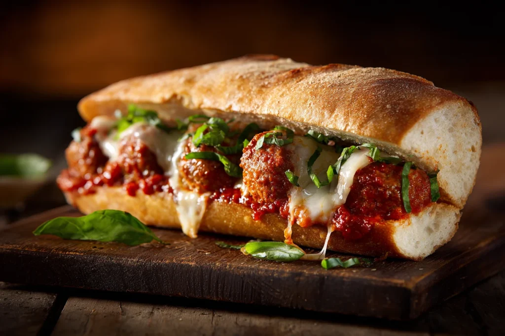 Italienisches Meatball Sandwich