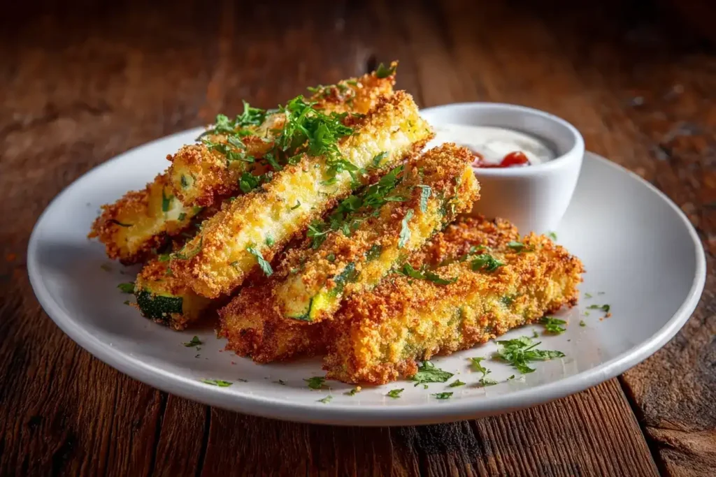 Einfache Zucchini-Pommes schnell zubereitet Einfache Zucchini-Pommes schnell zubereitet