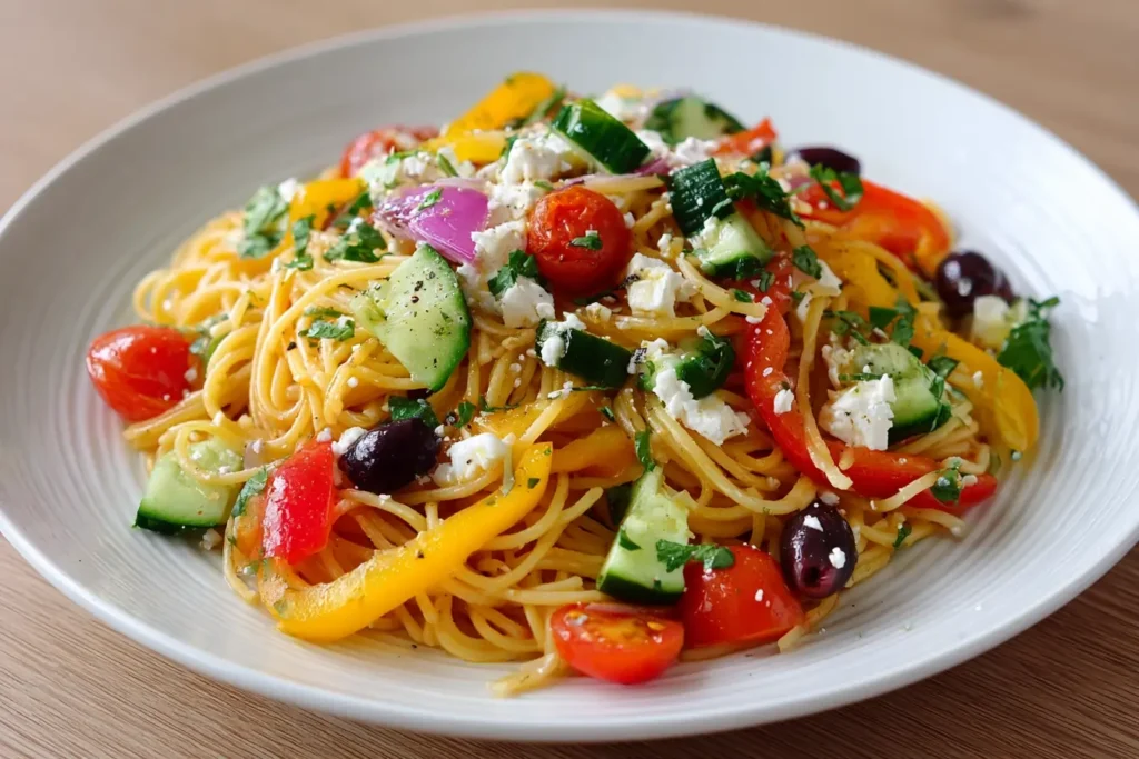Spaghettisalat schnell gemacht