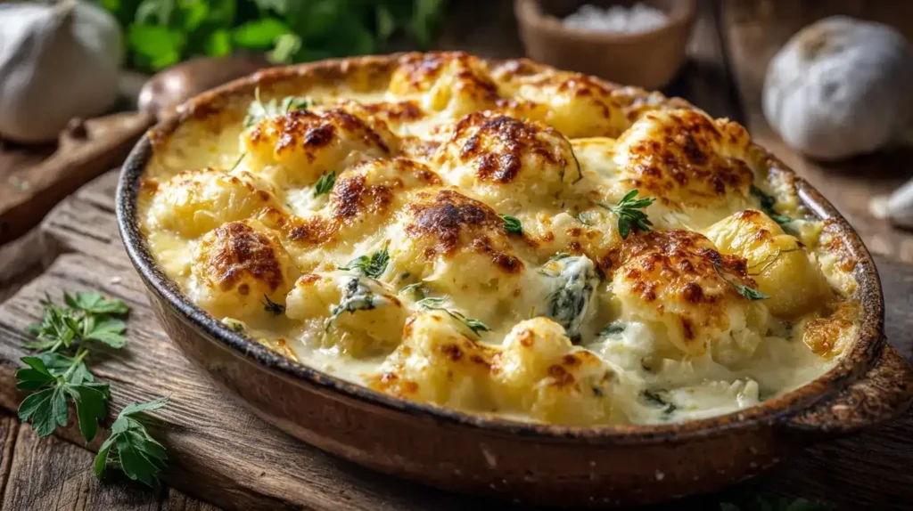 Gnocchi-Spitzkohl-Auflauf Gnocchi-Spitzkohl-Auflauf frisch aus dem Ofen mit Käsekruste